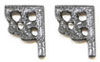 Dollhouse Miniature Brackets Small 2 Pcs Black