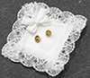 Dollhouse Miniature Ring  Bearer Pillow