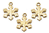 Dollhouse Miniature Gold Snowflakes 3 Pcs.