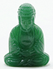 Dollhouse Miniature Sitting Buddha-Green Plastic