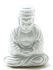 Dollhouse Miniature Sitting Buddha-White