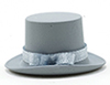 Dollhouse Miniature Top Hat Gray