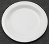 Dollhouse Miniature White Plate 1In Diameter