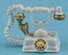 Dollhouse Miniature French Phone White