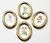 Dollhouse Miniature Framed Oval Roses, 4Pcs.