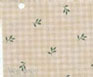 Dollhouse Miniature Pre-pasted Wallpaper, Beige Check/Green Leaves