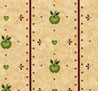 Dollhouse Miniature Pre-pasted Wallpaper, Green Apples/Red Line