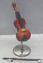 Dollhouse Miniature Violin with Case and Stand