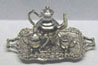 Dollhouse Miniature S/4 Old Silver Tea Set