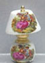 Dollhouse Miniature China/Brass Lamp - Fr. Couple