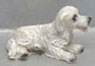 Dollhouse Miniature White Dog - Laying Down