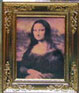 Dollhouse Miniature Mona Lisa Metal Frame 2 X 2 3/4
