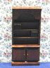 Dollhouse Miniature Mahogany Bookcase with Books