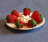 Dollhouse Miniature Strawberries N Cream