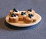 Dollhouse Miniature Tarts, Blueberry