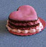 Dollhouse Miniature Cake, Valentine, Pink