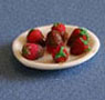 Dollhouse Miniature Chocolate Dipped Strawberries