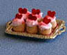 Dollhouse Miniature Cupcakes, Valentine