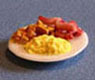 Dollhouse Miniature Breakfast Plate, Scrambled Eggs