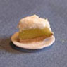 Dollhouse Miniature Pie Slice, Lemon Meringue