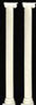 Dollhouse Miniature Column, 1/Pair (Half Round) 