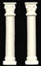 Dollhouse Miniature Column Sets (Half Round) 