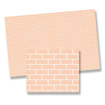 Dollhouse Miniature Pink Brick Material, 4pc Dollhouse Miniature Pink Brick Material, 4pc