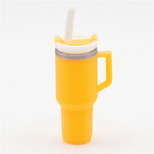Tumbler with Removeable Lid and Straw, Orange
