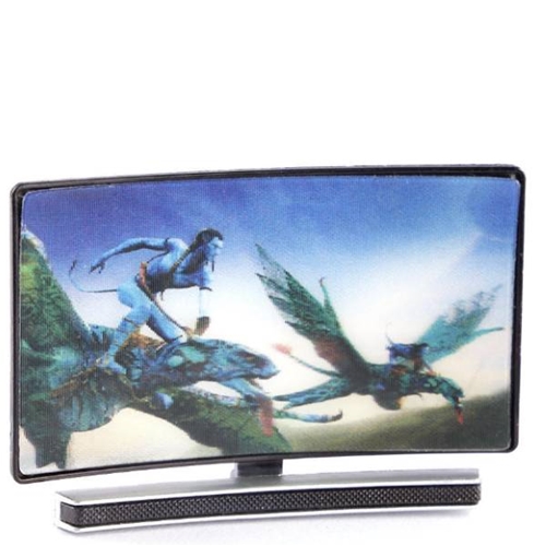 Curved Television with 3D Image