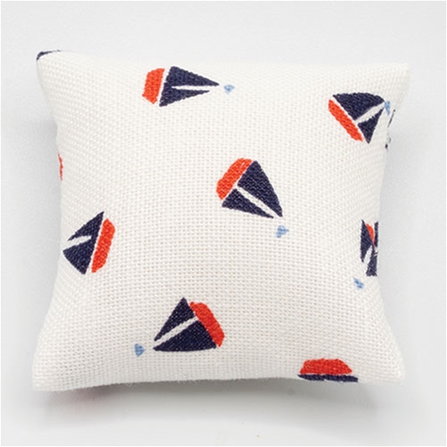 Pillow: White with Sailboats