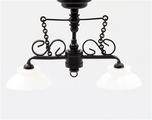 LED Battery 2-Arm Down Chandelier