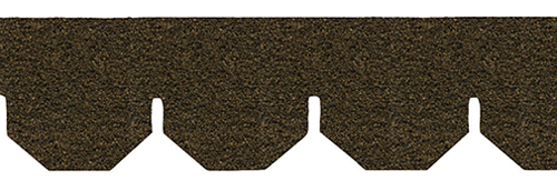 Dollhouse Miniature Brown Hexagon Asphalt Shingles, 177 Square Inches