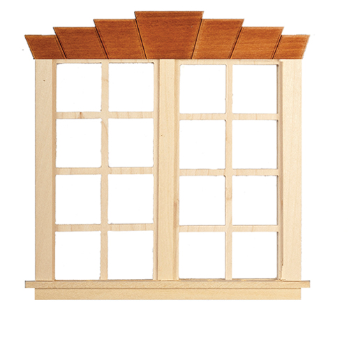 4 over 4 Dbl Window with Keystones