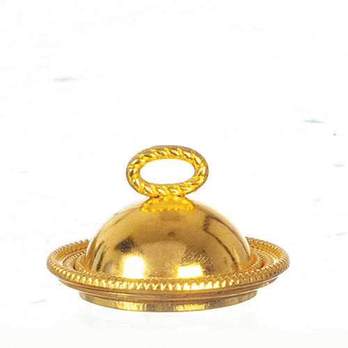 Covered Tray/Gold