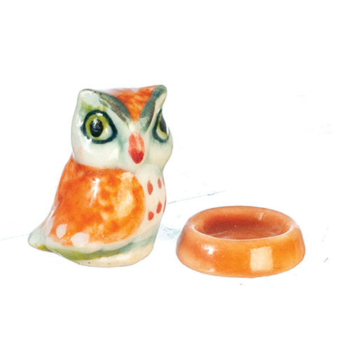 Owl W/Bowl/Ceramic