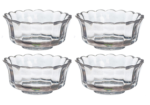 Large Clear Bowls, 4 pc.