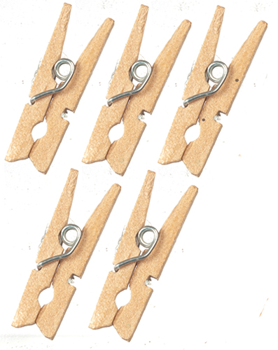Wooden Clothespins, 6 pc.