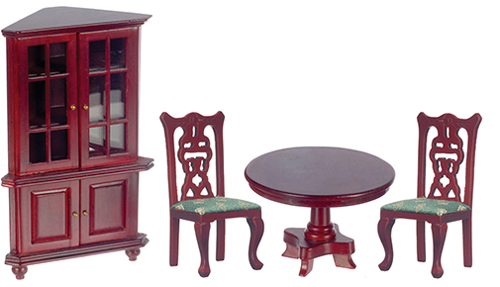 Side Chair, Mahogany/Light Green