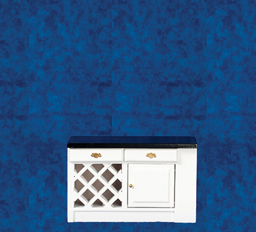 Kitchen Island, Black, White