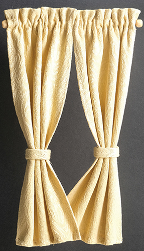 Curtains: Light Gold Embossed