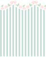Dollhouse Miniature 1/4" Scale Wallpaper: Garland, Blue