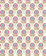Dollhouse Miniature 1/4" Scale Wallpaper: Treasure, Garnet