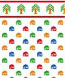 Dollhouse Miniature 1/4" Scale Wallpaper: Patchwork