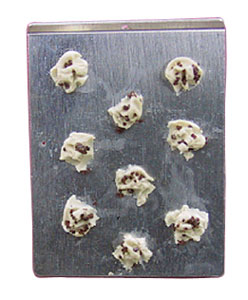 Dollhouse Miniature Cookie Dough On Cookie Sheet