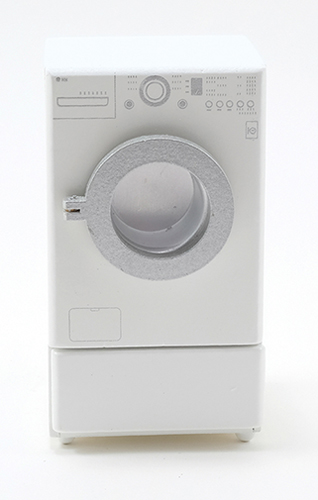 Dollhouse Miniature Modern Front Load, Washer, White