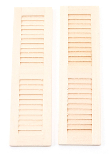 Dollhouse Miniature Louvered Shutters 4-5/8X1-5/16