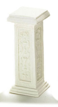 Dollhouse Miniature French Pedestal, White, 3Pcs