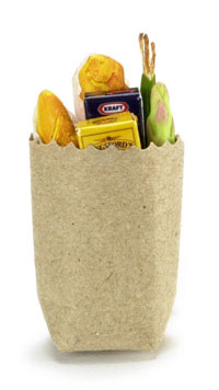 Dollhouse Miniature Grocery Bag