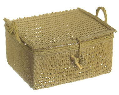 Dollhouse Miniature Picnic Basket, Small,  3Pc