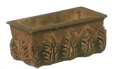 Dollhouse Miniature 1/2 In Rectangle Window Box, Aged, 6Pc